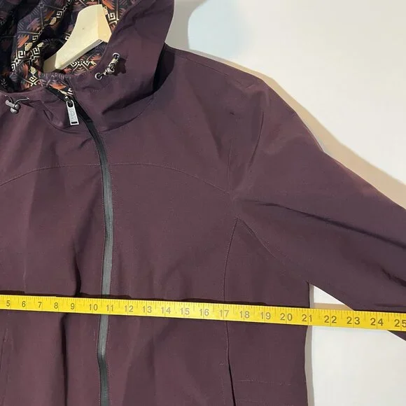 Pendleton Women's Tape Seam Hooded Rain Jacket Purple Medium Outdoor Winter Zip - Picture 9 of 12